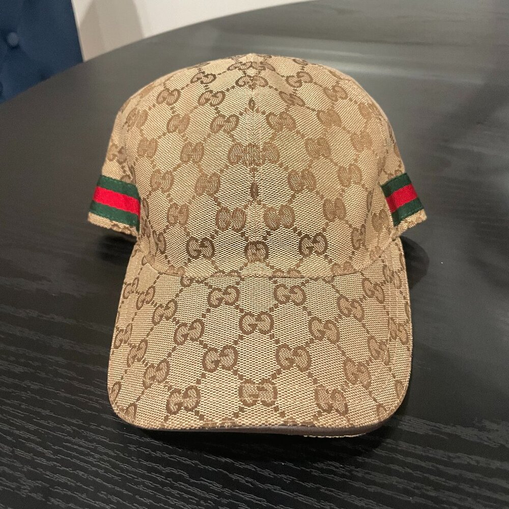 Gucci GG Monogram Canvas Baseball Cap – Beige | Size L (59) - Picture 7 of 8